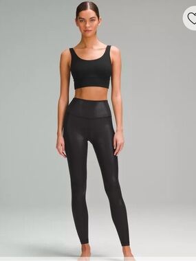 Lululemon Black High-Rise Shine Leggings Full length
